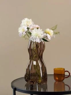Lọ Hoa Thủy Tinh Nâu Cao Cấp