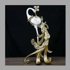 Tượng Chim Công Luxury Trang Trí Decor Phòng Khách Phong Cách Hiện Đại -Maccy Home Decor