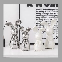 Tượng Trang Trí Thỏ Ngọc Trai - Maccy Home Decor