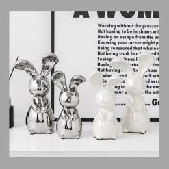 Tượng Trang Trí Thỏ Ngọc Trai - Maccy Home Decor