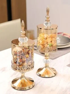 Lọ Thủy Tinh Cao Cấp Đa Năng Đựng Bánh Kẹo, Mứt, Hạt Đồ Trang Sức Sang Trọng- Maccy Home Decor