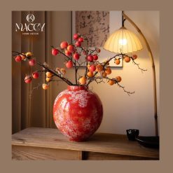 Bình Gốm Đỏ Cổ Điển Trang Trí, Decor Nhà  - Maccy Home Decor