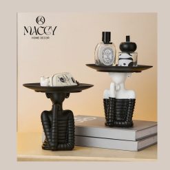 Khay Cô Gái Nghệ Thuật Trang Trí, Decor Nhà - Maccy Home Decor