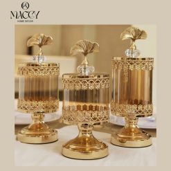 Lọ Thủy Tinh Cao Cấp Đa Năng Đựng Bánh Kẹo, Mứt, Hạt Đồ Trang Sức Sang Trọng- Maccy Home Decor