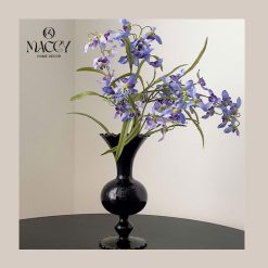 Lọ Thủy Tinh Đen Cổ Điển Trang Trí, Decor Nhà  - Maccy Home Decor