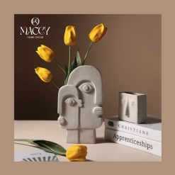 Tượng Bình Hoa Hai Mặt Trừu Tượng Trang Trí Decor Nhà - Maccy Home Decor