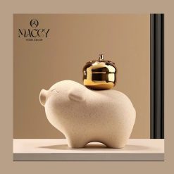 Tượng Heo Phú Quý Trang Trí Decor Nhà - Maccy Home Decor