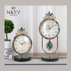 Đồng Hồ Để Bàn Khảm Trai Cao Cấp Trang Trí, Decor Nhà - Maccy Home Decor