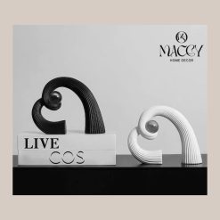 Đồ trang trí để bàn nghệ thuật trái tim - Maccy Home Decor