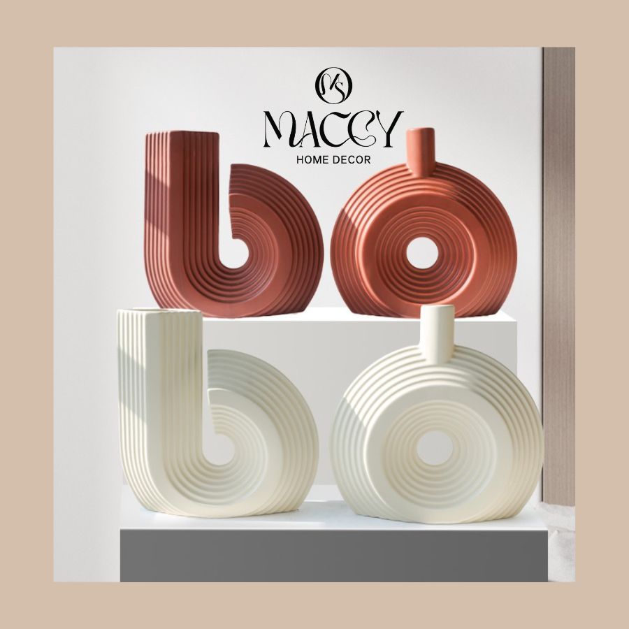 Bình Gốm Đường Cong Mềm 04 – Soft Arc Vase