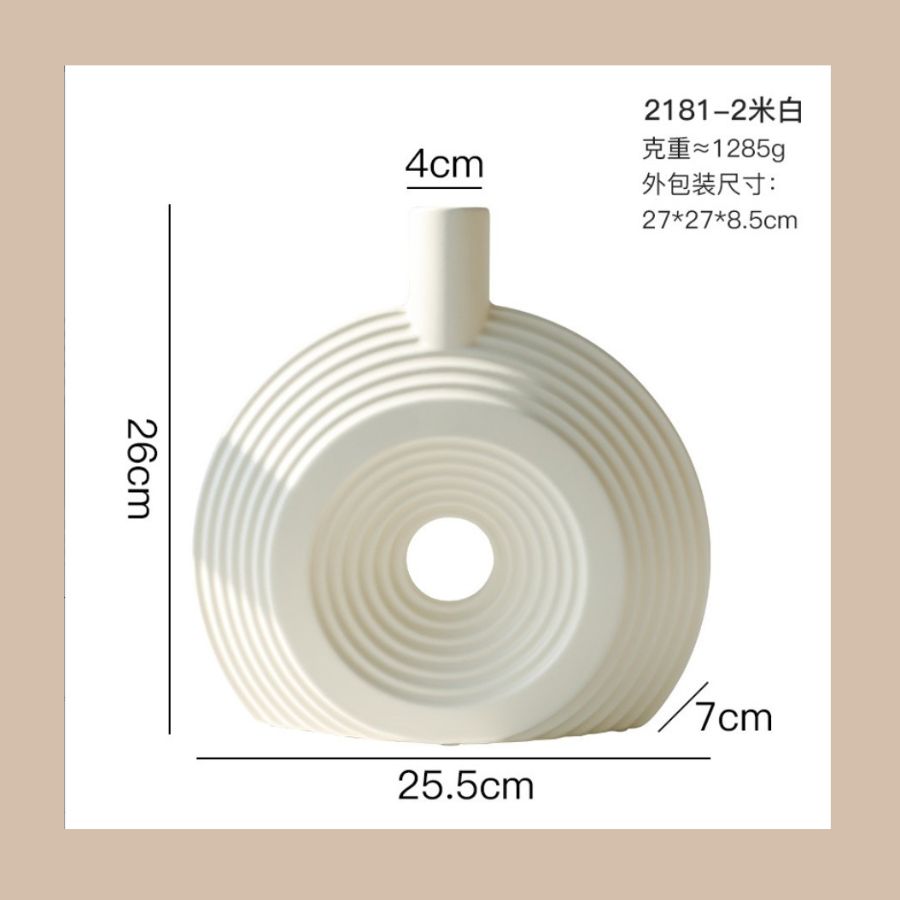 Bình Gốm Đường Cong Mềm 06 – Soft Arc Vase