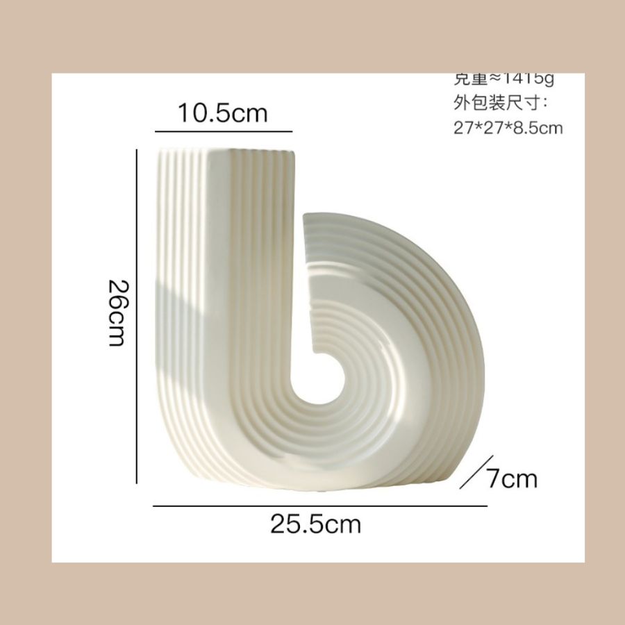 Bình Gốm Đường Cong Mềm 07 – Soft Arc Vase