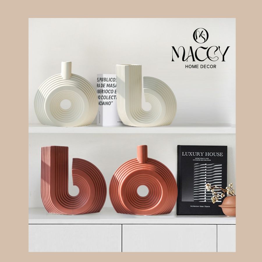 Bình Gốm Đường Cong Mềm 08 – Soft Arc Vase