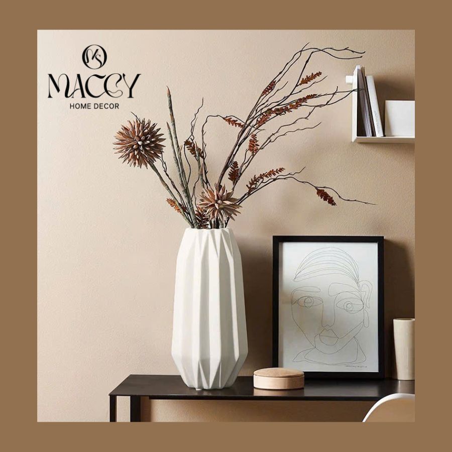 Bình Gốm Vân Gấp Ánh Sáng12- Maccy Home Decor