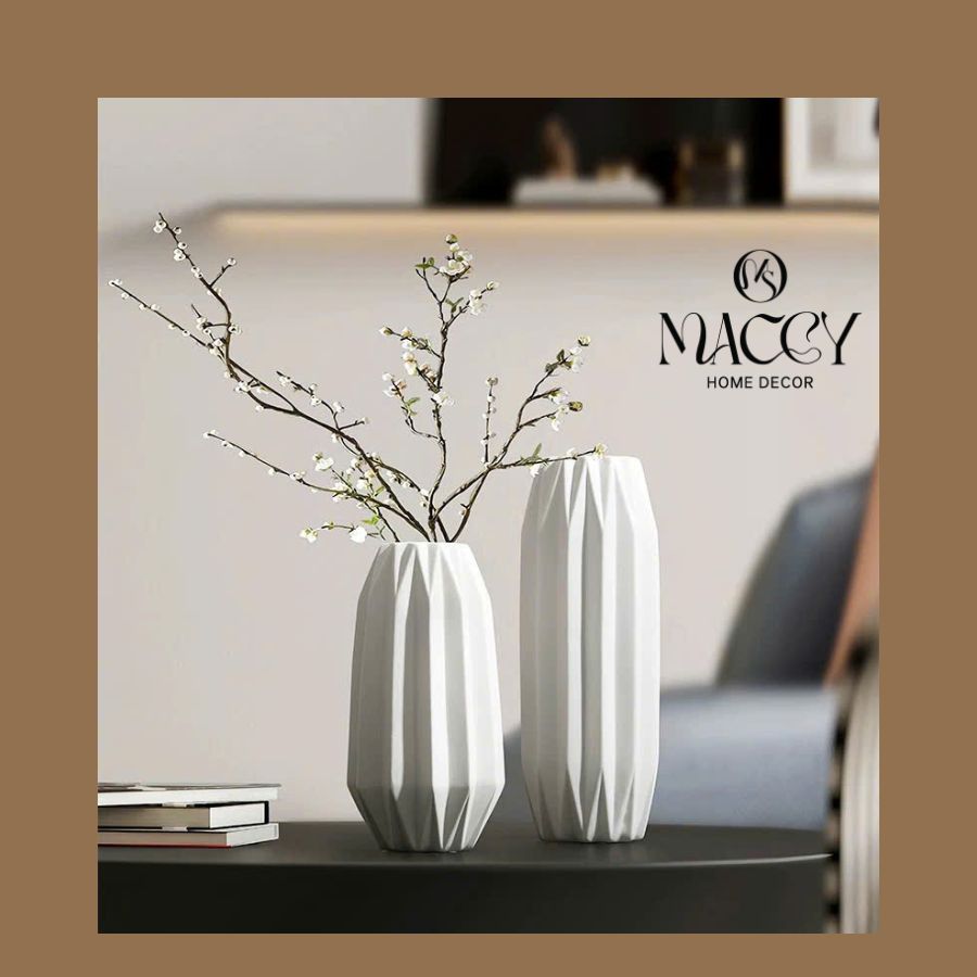 Bình Gốm Vân Gấp Ánh Sáng13- Maccy Home Decor